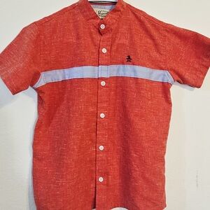 Original Penguin Red and White Striped Short Sleeve Shirt